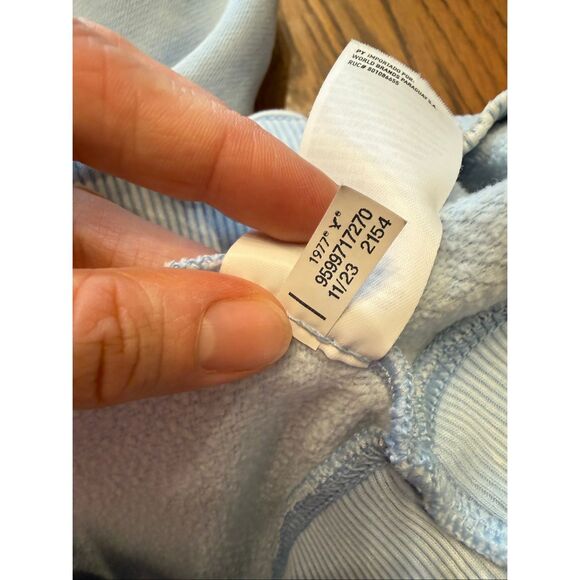 American Eagle Light Blue Nirvana Soft Lived In Graphic Pullover Hoodie Sz Small - Picture 5 of 7